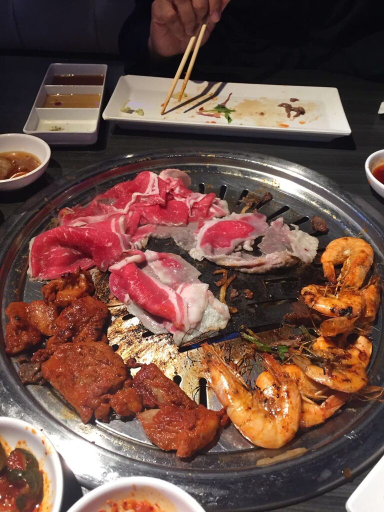 Gen Korean BBQ house meat fire.